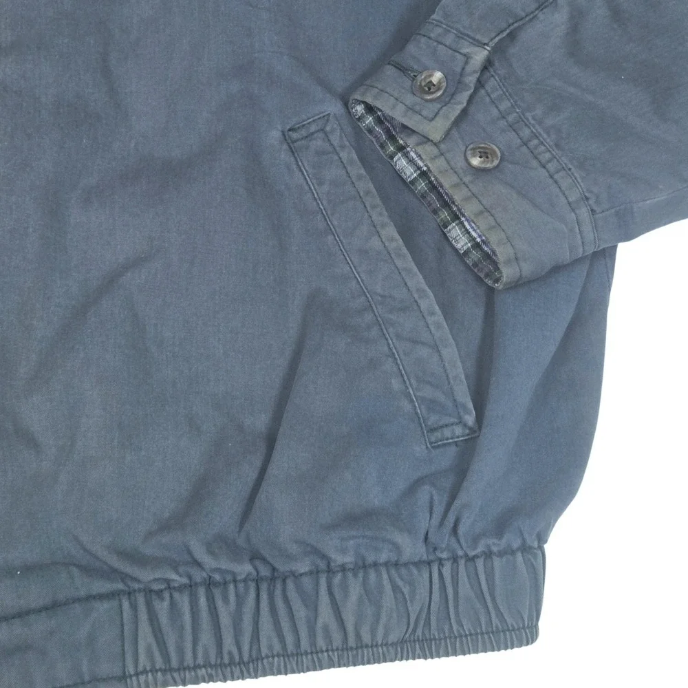 Vintage 90s Polo Ralph Lauren‎ Harrington Bomber Jacket Plaid Lined Blue Mens XL